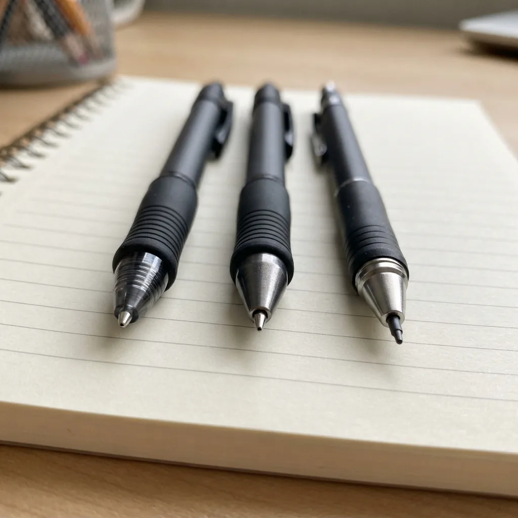 A TRU RED writing tools set including pens and pencils.